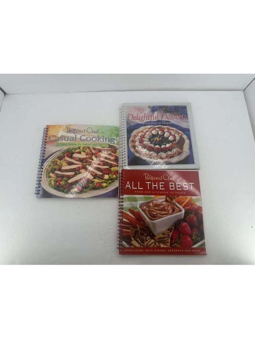 The Pampered Chef Cookbook Lot: Casual Cooking, Delightful Desserts All The Best